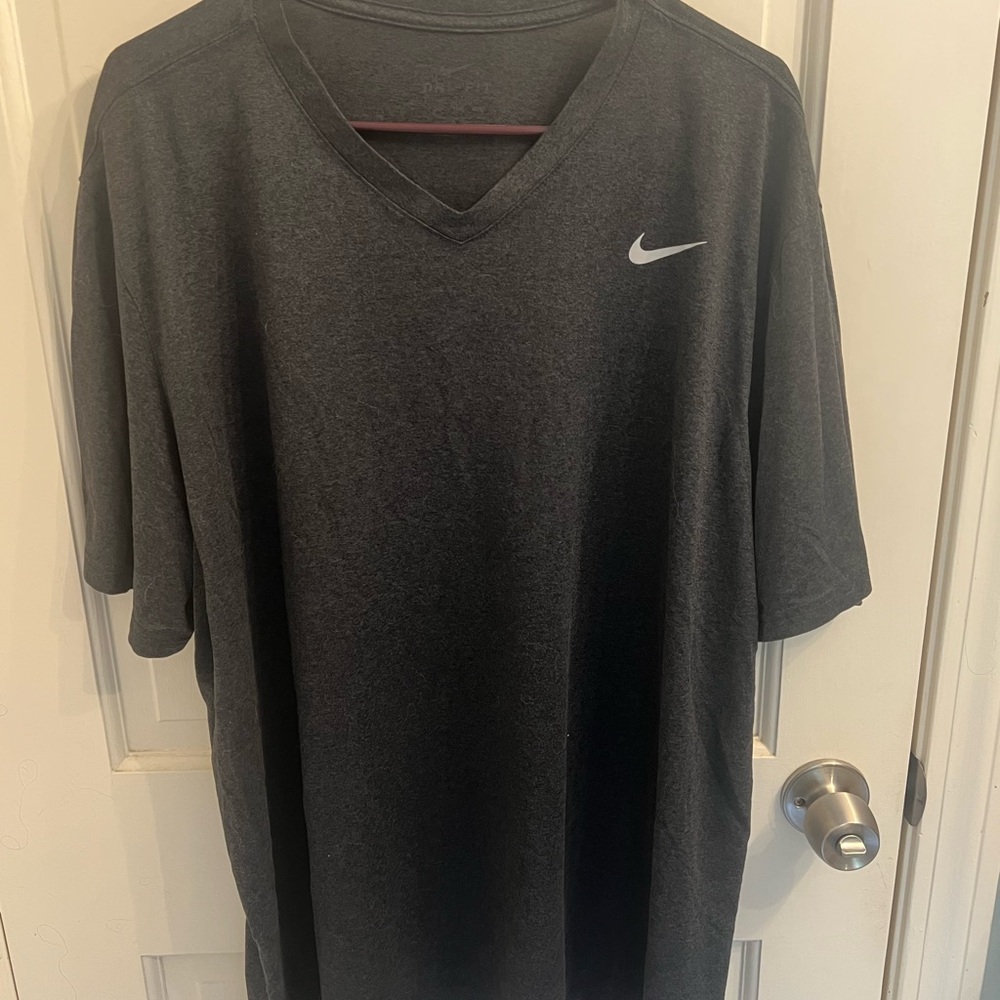 Nike Men's Charcoal V-Neck Tee
